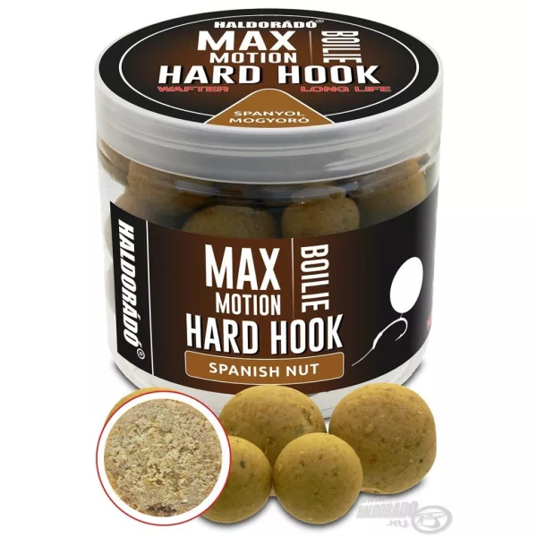 Haldorádó Max Motion Boilie Hard Hook Wafter 16, 20mm Španělský Arašíd Návnadové Boilie 100gr