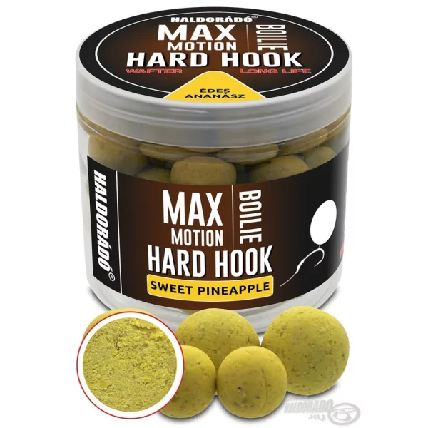Haldorádó Max Motion Boilie Hard Hook Wafter 16, 20mm Sladký Ananas nástrahové boilies 100gr