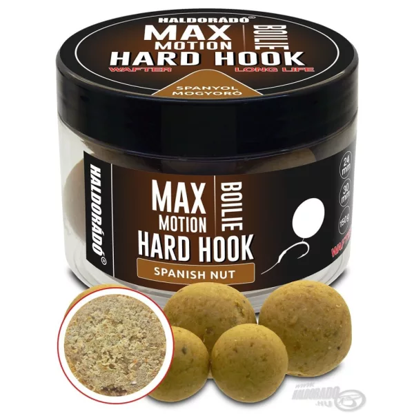 Haldorádó Max Motion Boilie Hard Hook Wafter 24, 30mm Španělský Arašíd Návnadové Boilie 150gr