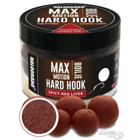  Haldorádó Max Motion Boilie Hard Hook Wafter 24, 30mm Kořeněná Červená Játra Návnadové Boilie 150gr