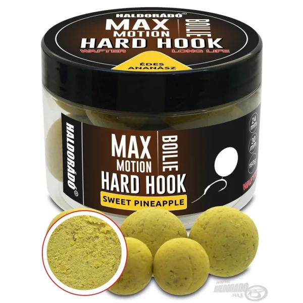 Haldorádó Max Motion Boilie Hard Hook Wafter 24, 30mm Sladký Ananas Návnadové Boilie 150gr