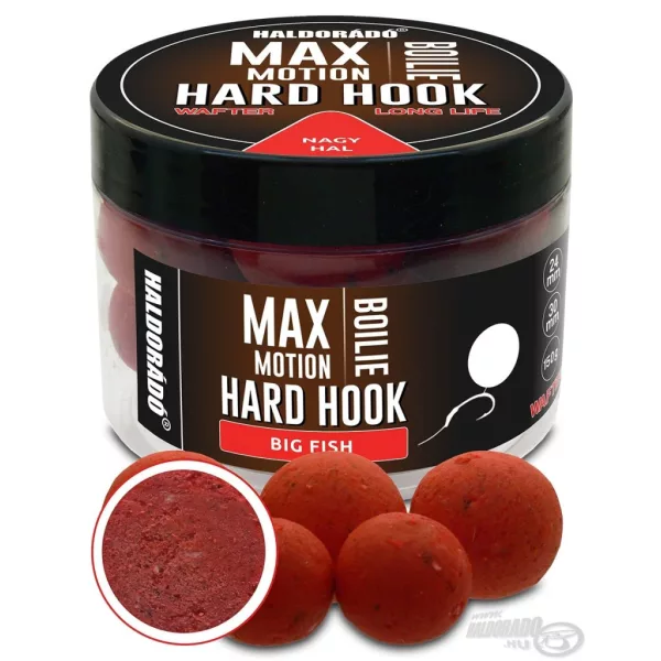 Haldorádó Max Motion Boilie Hard Hook Wafter 24, 30mm Velká Ryba nástrahové boilies 150gr