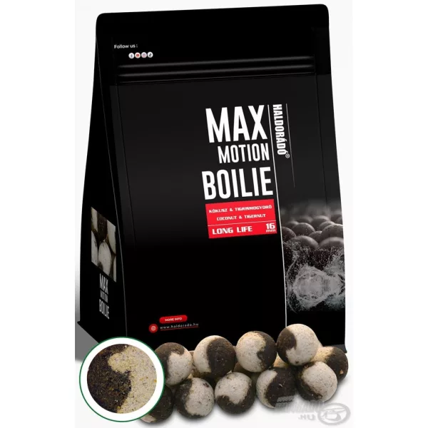 Haldorádó Max Motion Boilie Long Life 16mm Kokos & Tygří ořech Boilie 800gr