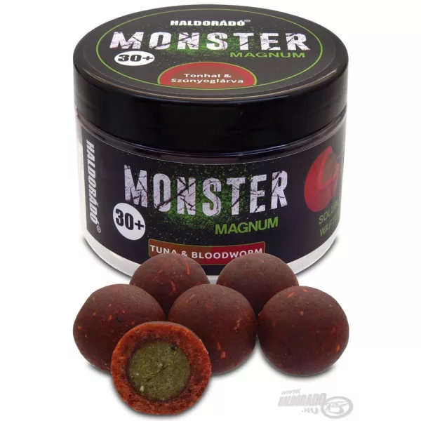 Haldorádó Monster Magnum 30+mm Tuňák & Komáří larva Potápivé háčkové boilies 70gr