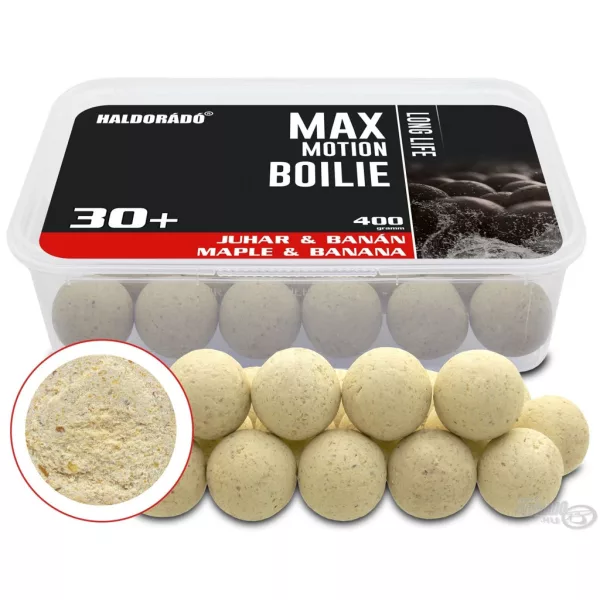 Haldorádó Max Motion Boilie Long Life 30+mm Javor & Banán Boilies 400gr