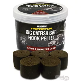   Haldorádó Catfish Bait Hook Pellet 28mm Liver-Monster Crab Vrtaný háčkový pelet 300gr