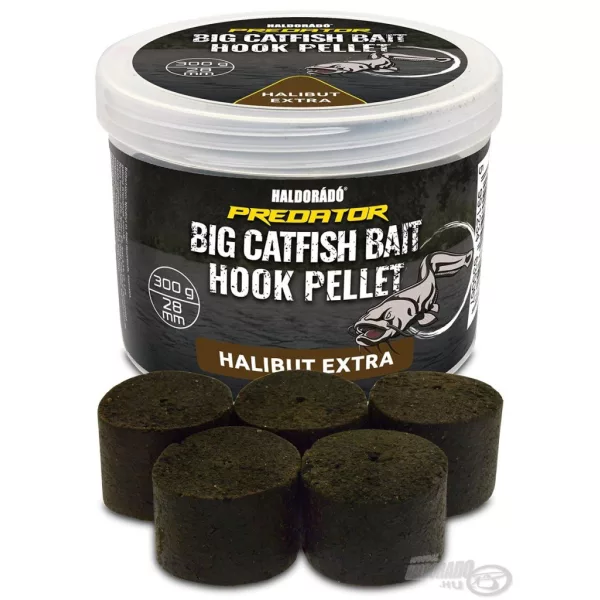 Haldorádó Catfish Bait Hook Pellet 28mm Halibut Extra Vrtaný háčkový pelet 300gr