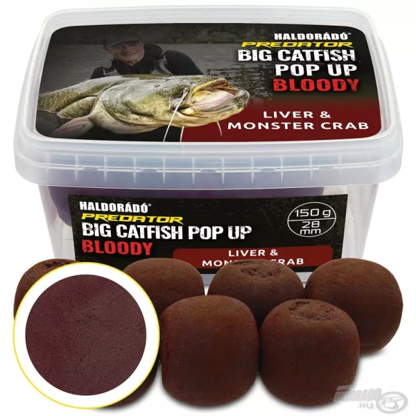 Haldorádó Catfish Pop Up 28mm Krvavá játra-Monster Krab Sumcová háčková nástraha 200gr