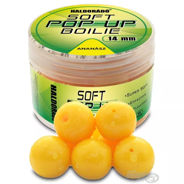 Haldorádó Super Soft Pop Up Boilie 14mm Ananas Pop Up 20ks