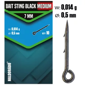   Haldorádó Bait Sting Black Medium 7mm Nástrahový Trn 10ks