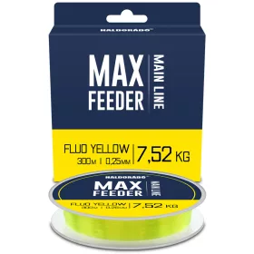   __Haldorádó__ Max Feeder Fluo Yellow 0,25mm 300m Monofilní hlavní vlasec