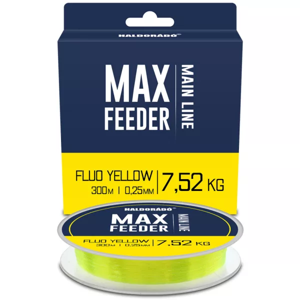 __Haldorádó__ Max Feeder Fluo Yellow 0,25mm 300m Monofilní hlavní vlasec