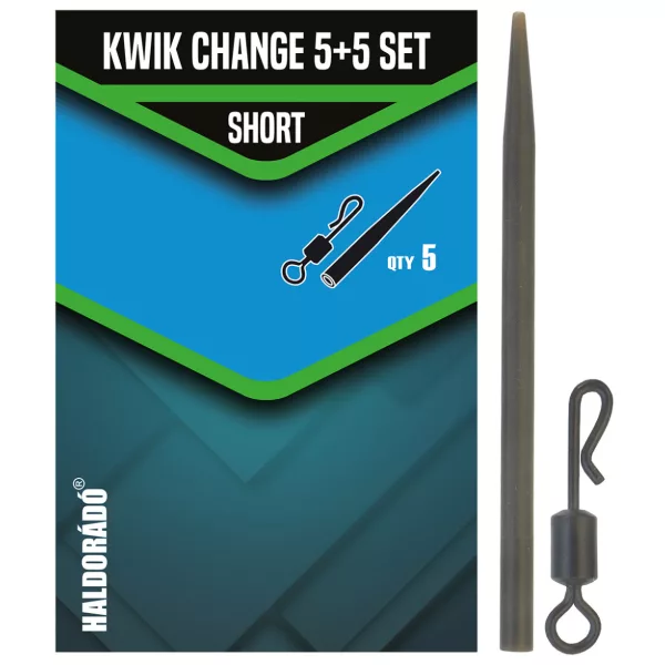 Haldorádó Kwik Change Set Short Rychloupínací klips s gumovou hadičkou 5ks