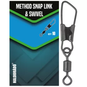  Haldorádó Method Snap Link & Swivel Karabinerová Obratlík 10ks