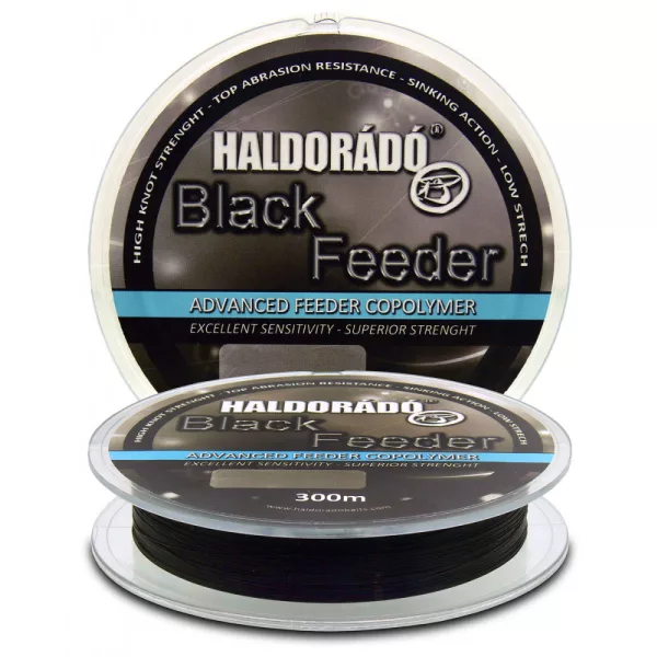 Haldorádó Black Feeder 0,25mm 300m Monofilní hlavní vlasec - černá