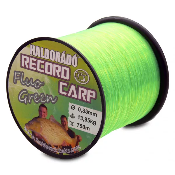 Haldorádó Record Carp Fluo Green 0,35mm 750m Monofilní Hlavní vlasec