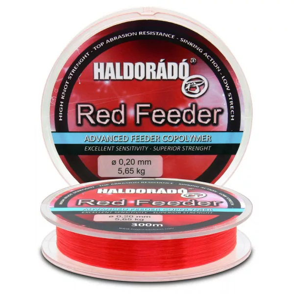 Haldorádó Red Feeder 0,30mm 300m Monofilní hlavní vlasec - Červená