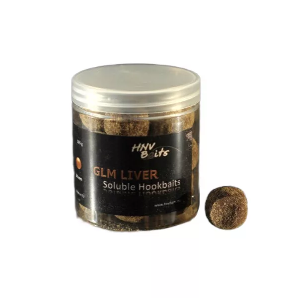 HNV Baits GLM Liver Soluble Hookbaits 24mm Rozpustná Nástraha na Háček 165gr