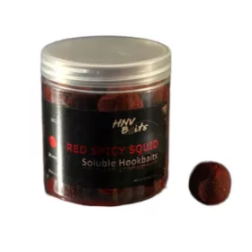  HNV Baits Red Spicy Squid Soluble Hookbaits 24mm Rozpustná Nástraha na Háček 165gr