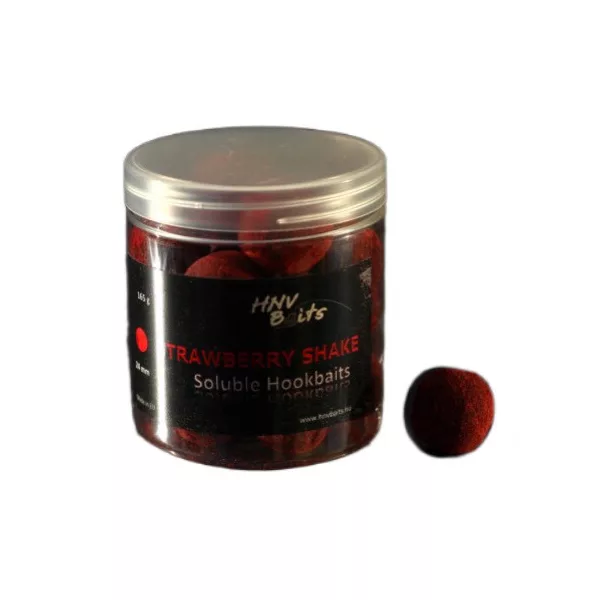 HNV Baits Strawberry Shake Soluble Hookbaits 24mm Rozpustná Nástraha na Háček 165gr