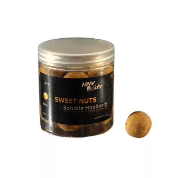 HNV Baits Sweet Nuts Soluble Hookbaits 24mm Rozpustná Nástraha na Háček 165gr