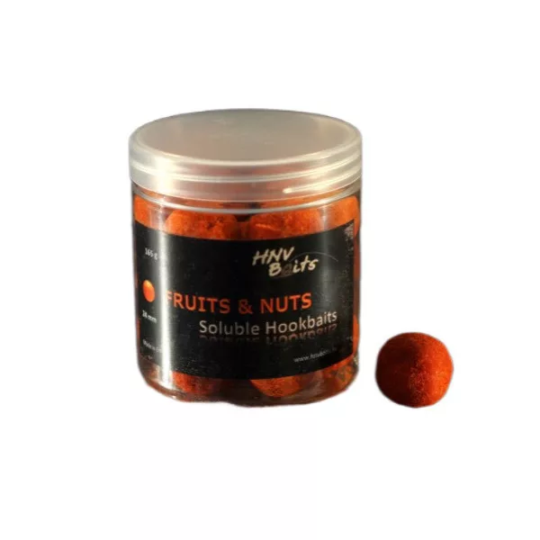 HNV Baits Fruits & Nuts Soluble Hookbaits 24mm Rozpustná Nástraha na Háček 165gr