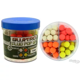   Haldorádó Quatro Fluo Pop Up Boilies 11 mm / 4 příchutě v jedné krabičce