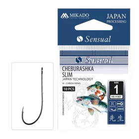   Mikado Cheburashka Slim 2 háček s očkem a protihrotem jednoháček na dravce 10ks