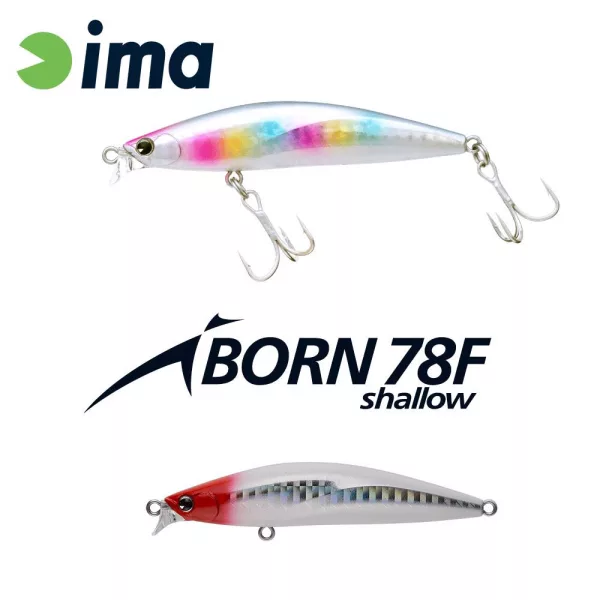 Ima iBorn 78F Shallow 7,8cm 8,5gr 001 Red Head Wobbler