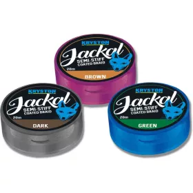   Kriston Jackal Semi-Stiff 20Lbs 20m 0.35mm Hnědá Pletená návazcová šňůra-Hnědá