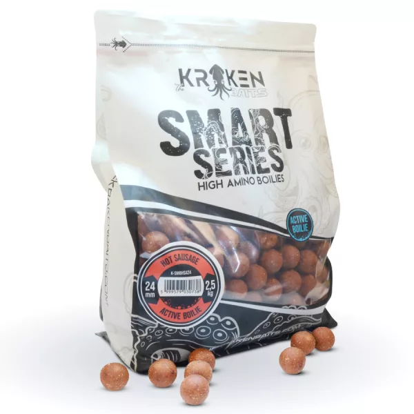 The Kraken Baits Smart Series Pálivá Klobása Active 24mm Bojli 2,5kg