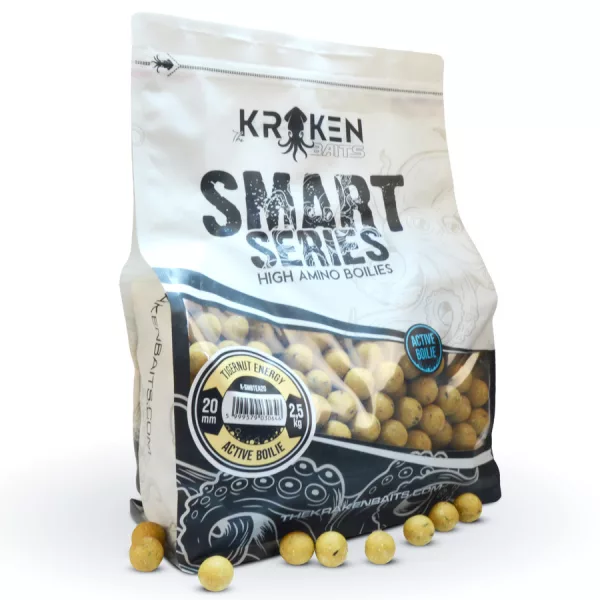 The Kraken Baits Chytrá série Tygří ořech Energie Aktivní 24mm Boilie 2,5kg