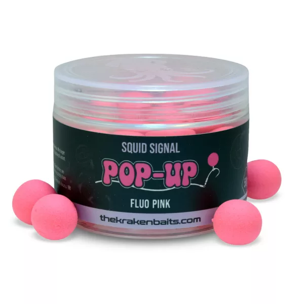 The Kraken Baits Squid Signal Fluo Růžový 15mm Chobotnice Pop Up 50gr