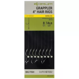   Korum Grappler Hair Rigs 10cm 14 Bezostný monofilní návazc s očkem 8ks