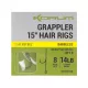 Korum Grappler Hair Rigs 38cm 8 Bezostný monofilní návazc s očkem