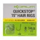 Korum Grappler Hair Rigs 38cm 14 Monofilní návazce s očkem bez protihrotu
