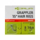 Korum Grappler Hair Rigs 38cm 8 Háčková monofilní návazc s očkem a ostnem