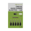 Korum Finesse Quick Change Olivettes Rychlovýměnná plováková zátěž 1,6g