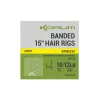 Korum Banded Hair Rigs 12 Barbless Bezprotivkové, očkové monofilové návazce 8ks