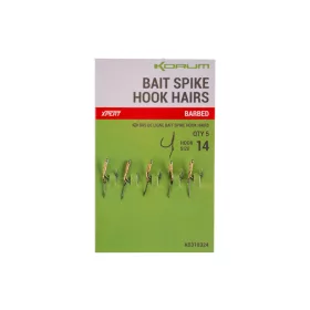   Korum Bait Spike Hook Hairs Barbed 14 Očkový, s protihrotem a ostnem na nástrahy 5ks