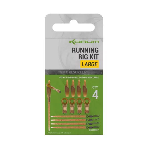 Korum Smokescreen Running Rig Kit Velká Sada Koncových Montáží 4ks