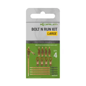   Korum Smokescreen Bolt N Run Kit Velká Sada Koncových Montáží 4ks