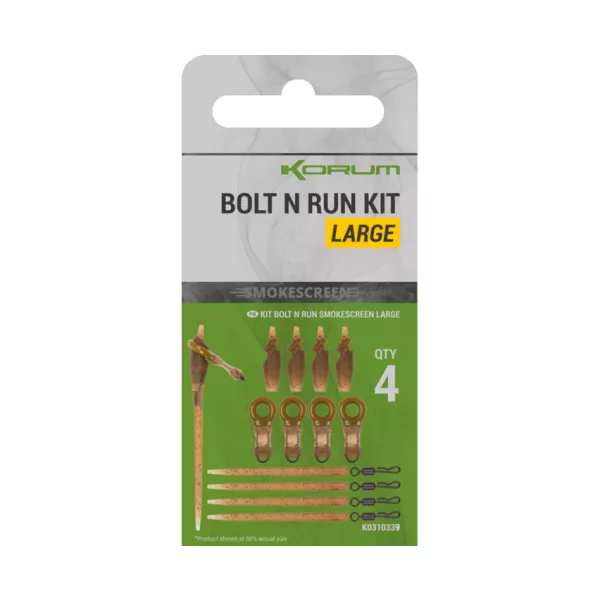 Korum Smokescreen Bolt N Run Kit Velká Sada Koncových Montáží 4ks
