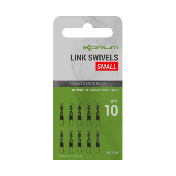 Korum Smokescreen Link Swivels Small Obratlíky s Rychlospojkou 10ks