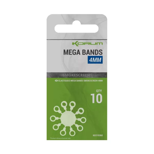 Korum Smokescreen Mega Bands 4mm Peletové kroužky 10ks