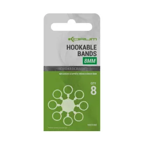 Korum Smokescreen Hookable Bands 8mm Peletové kroužky 8ks