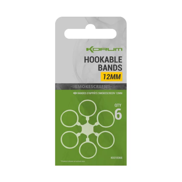 Korum Smokescreen Hookable Bands 12mm Peletové kroužky 6ks