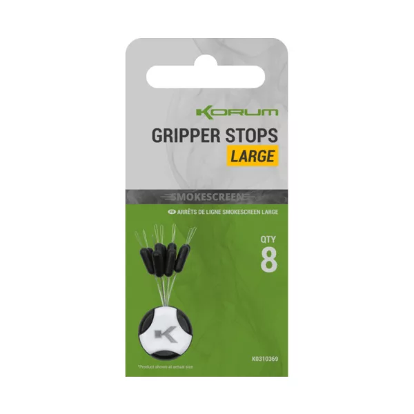 Korum Smokescreen Gripper Stops Velk&aacute; z&aacute;tka 8ks
