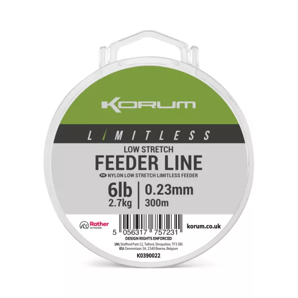 Korum Limitless Feeder Line Monofilní hlavní vlasec 0,23mm 300m