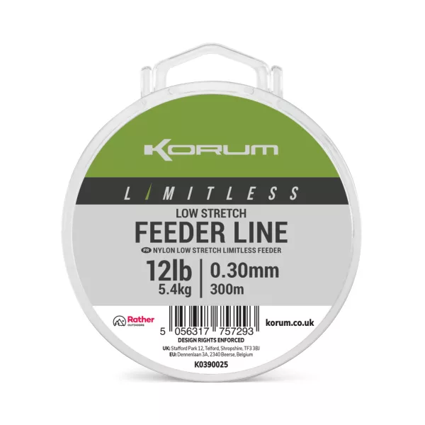 Korum Limitless Feeder Line Monofilní hlavní vlasec 0,30mm 300m